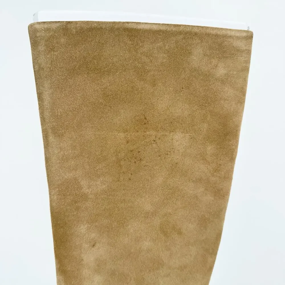Free People Womens Kiki Knee High Boots US 6.5 EU 37 Tan Suede EUC